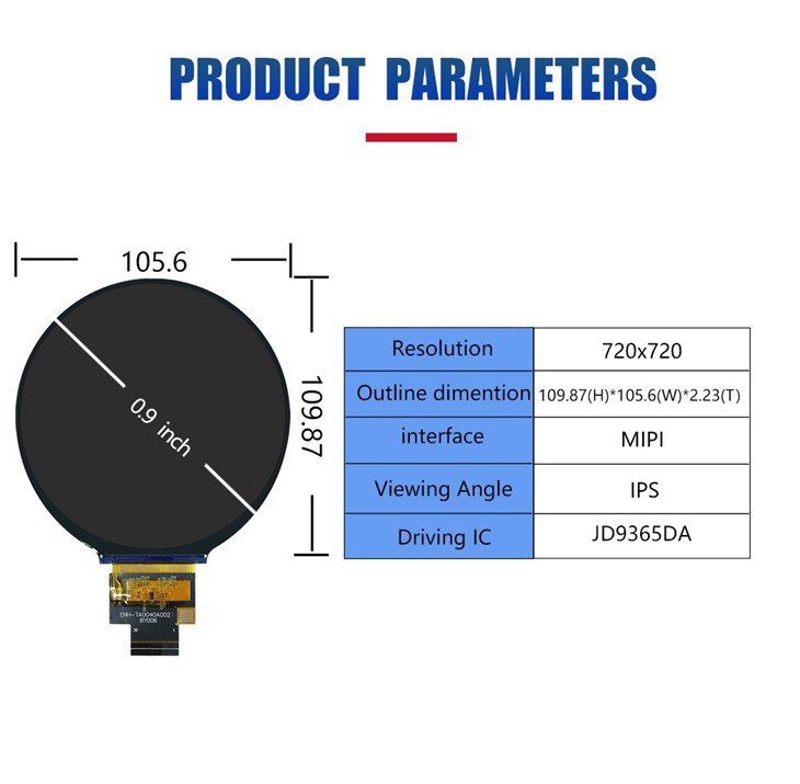 4.0 Inch Round TFT LCD Module factory