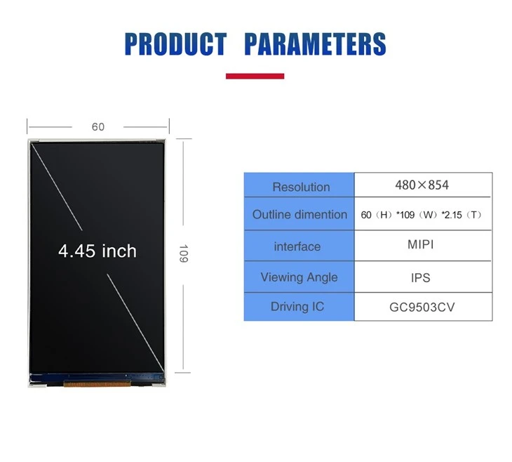 4.45 Inch TFT LCD Module high quality