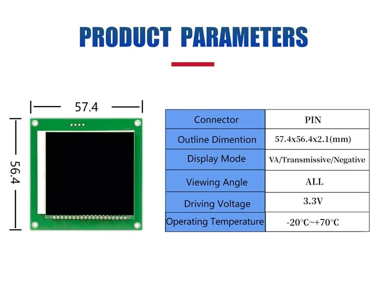 Full Viewing Angle VA Segment LCD high quality