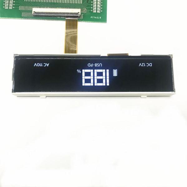 Custom Black Segment LCD With White Backlight
