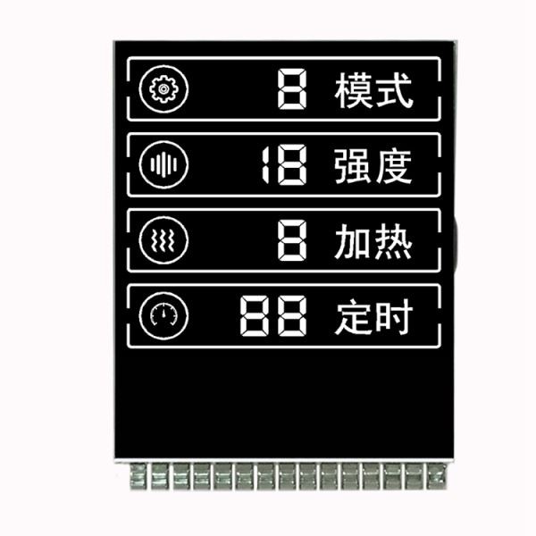 VA Negative 7 Segment Display Screen With Led Backlight