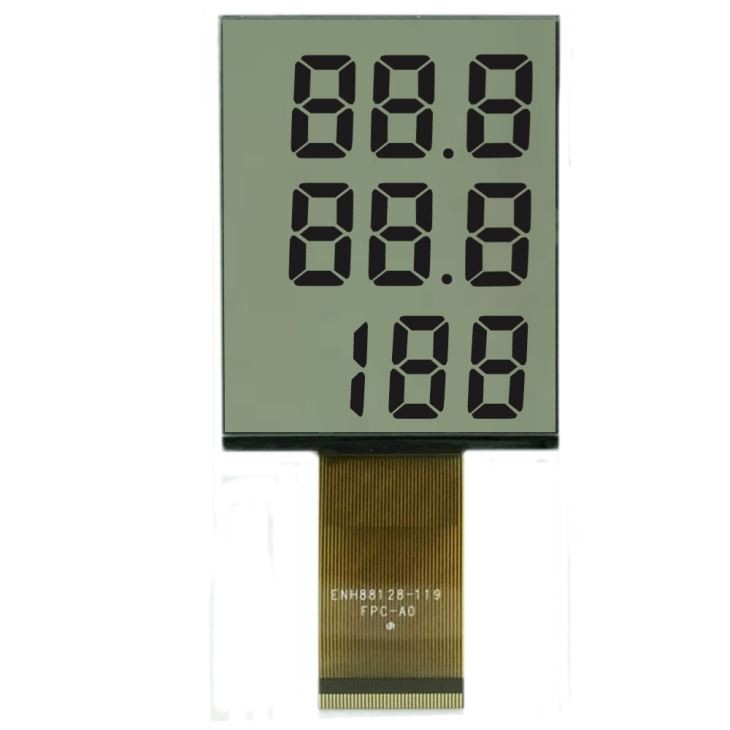Flexible TN Positive 7 Segment LCD Display