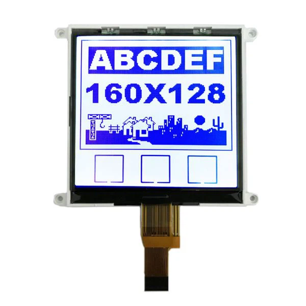 FSTN Positive LCD Customized Graphic 160x128 Display White LED Backlight