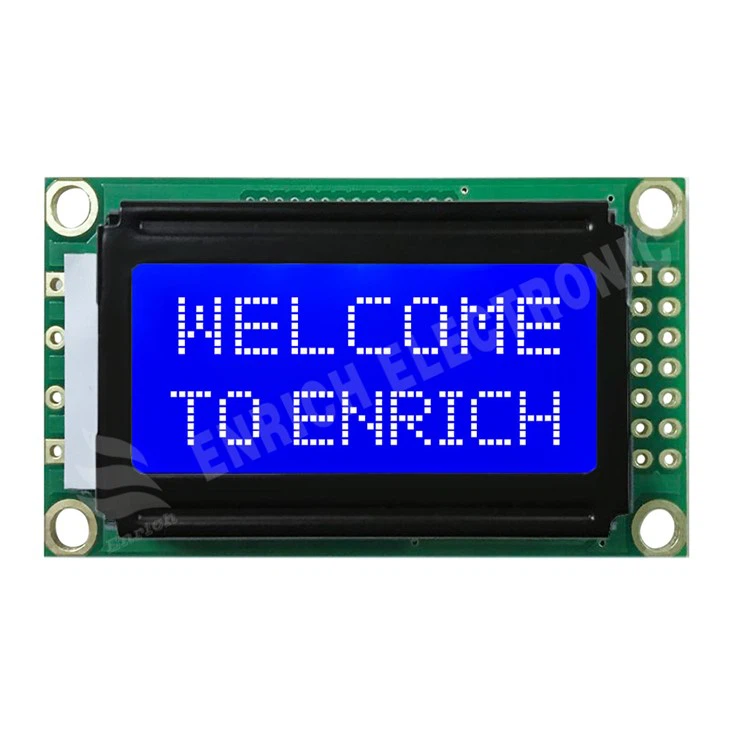 STN Positive COB 8x2 Character LCD Display Module With Blue Background